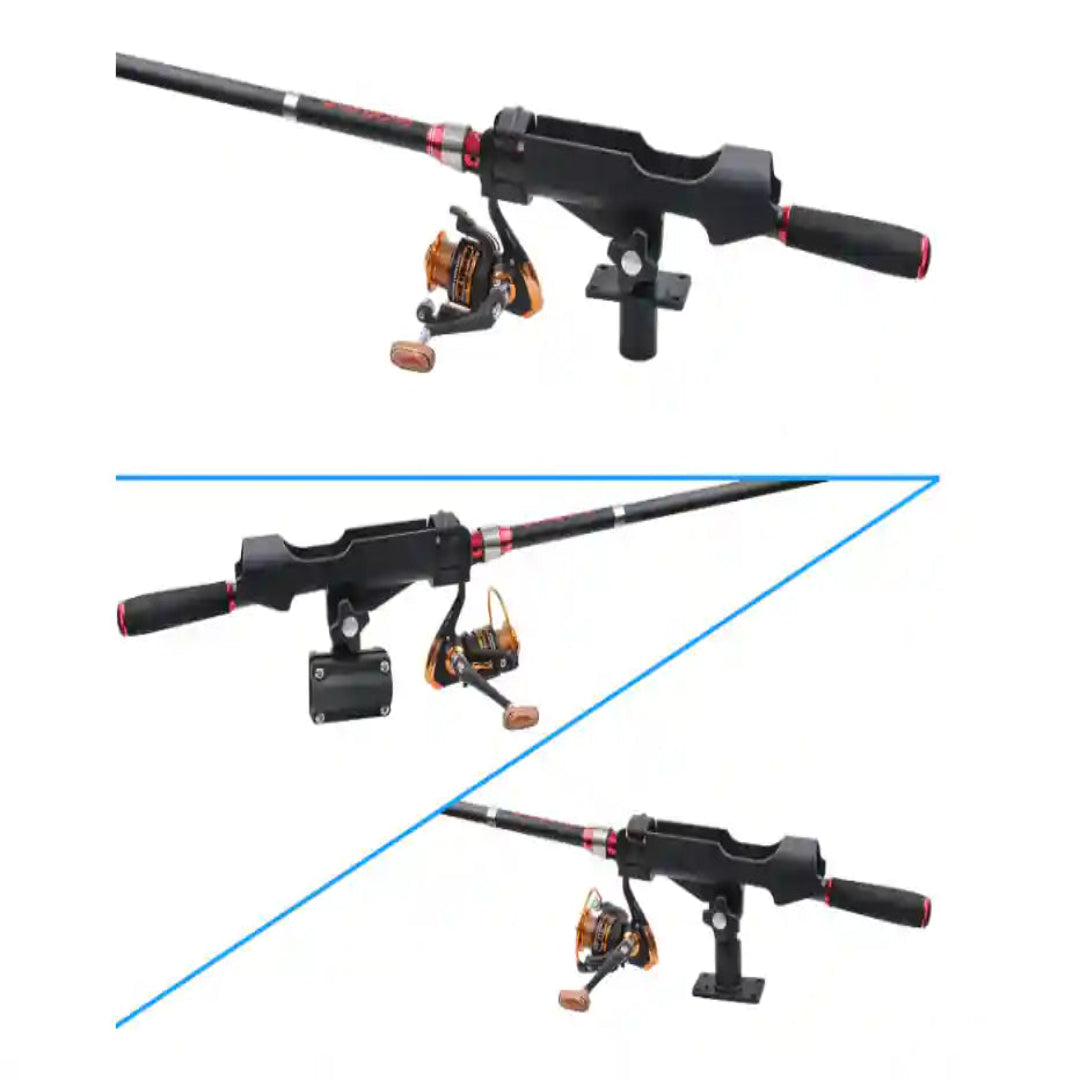 Fishing rod and reel set on a white background