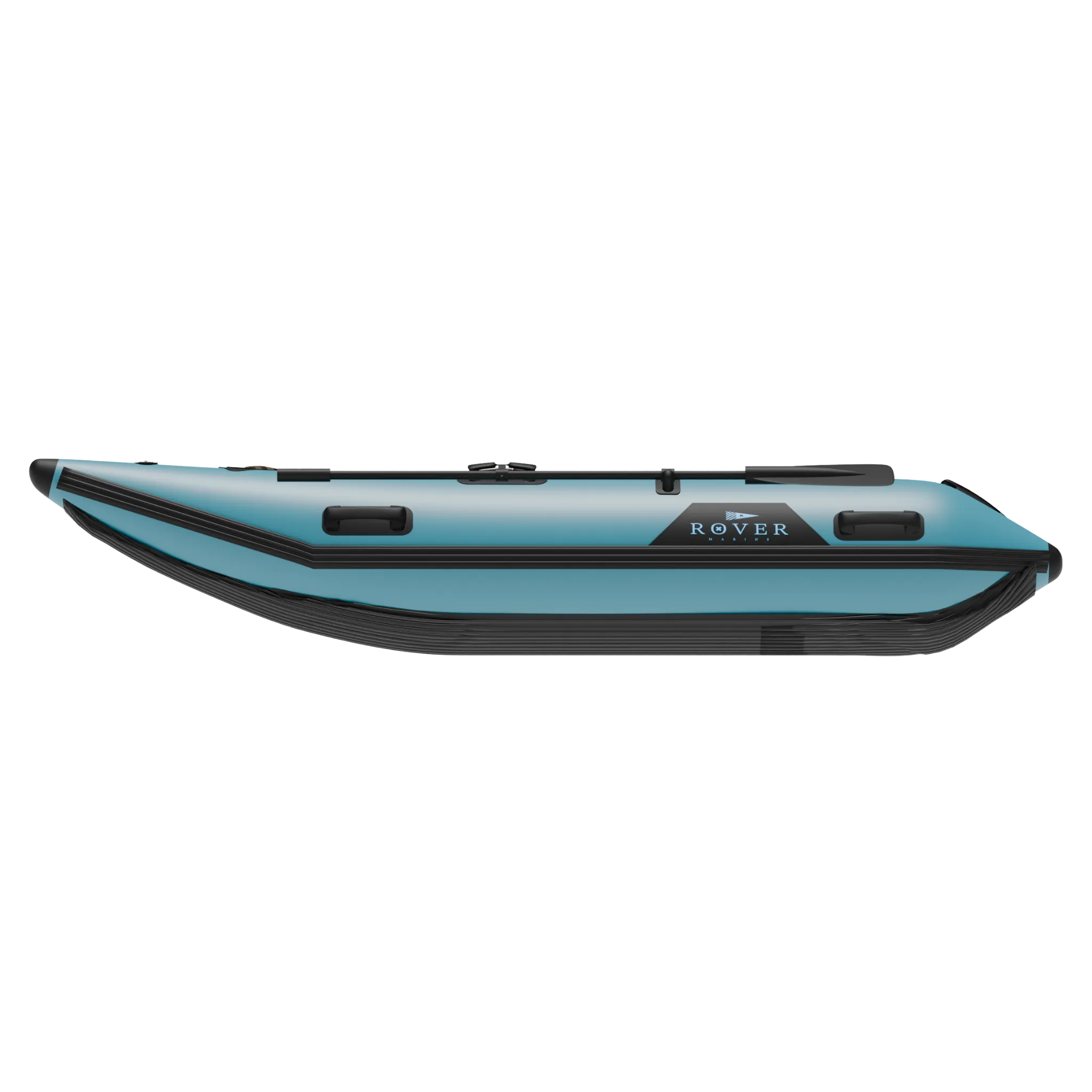 Rover Marine Battle Cat inflatable catamaran left side view
