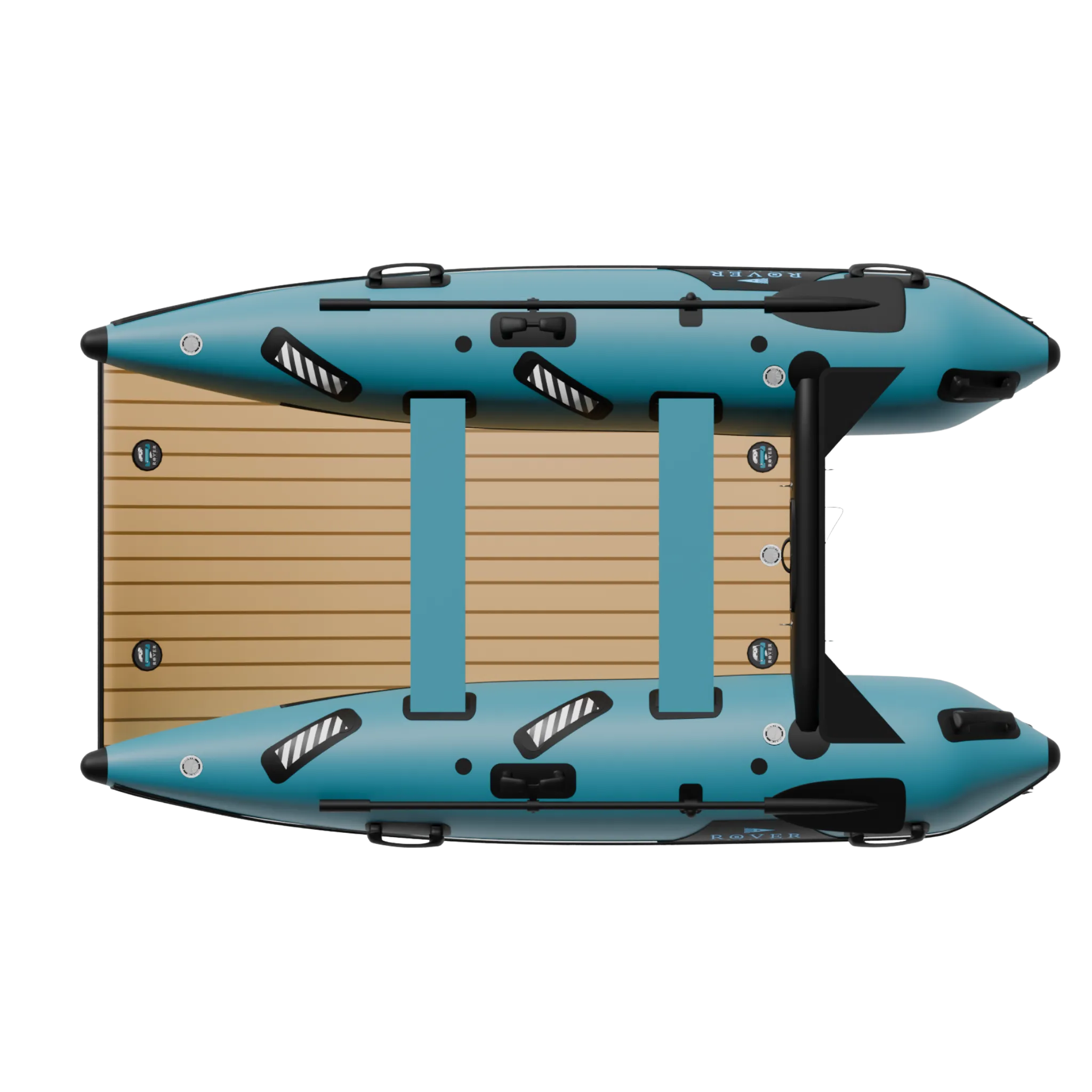 Top view of Rover Marine Battle Cat inflatable catamaran