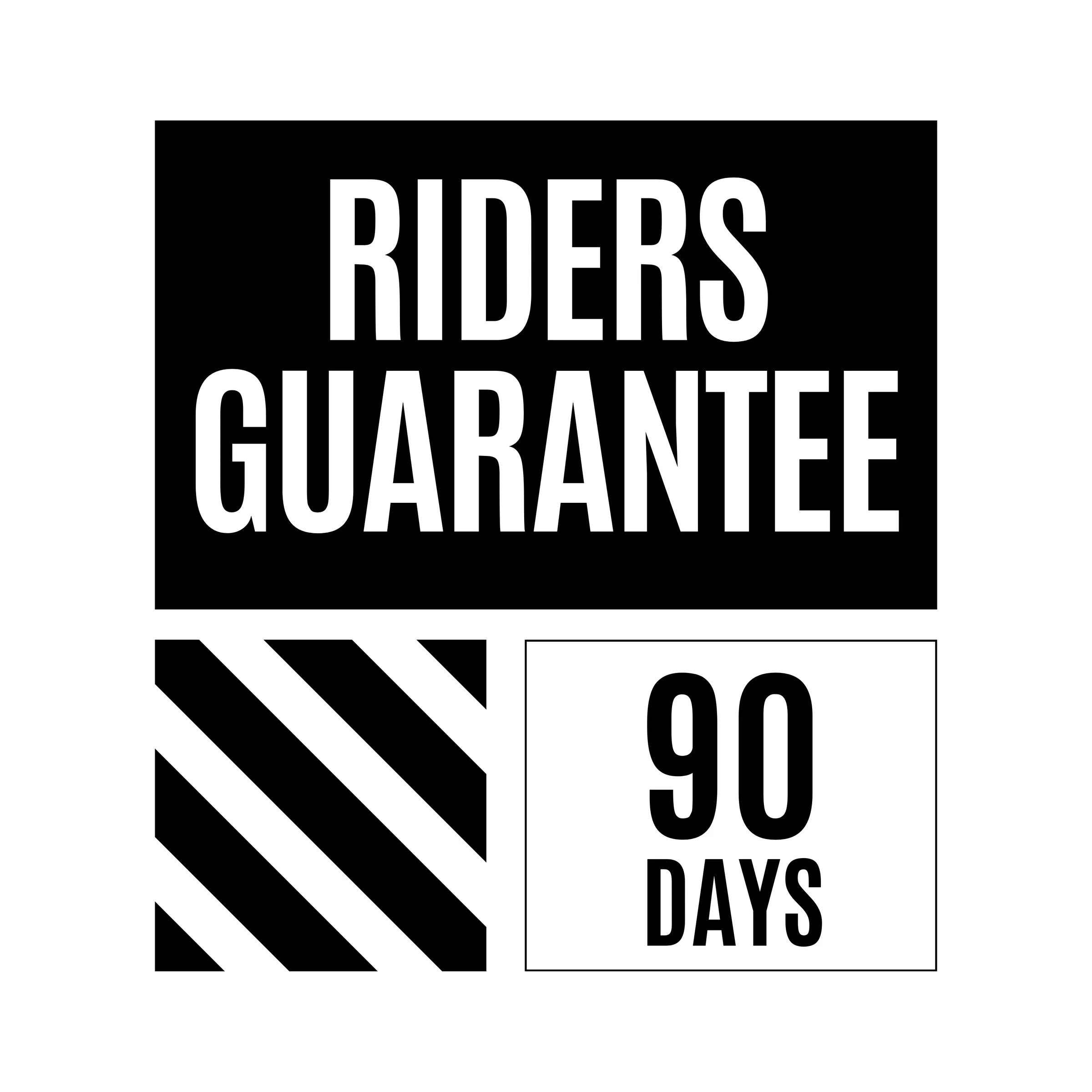 Rider's Guarantee — 90 days