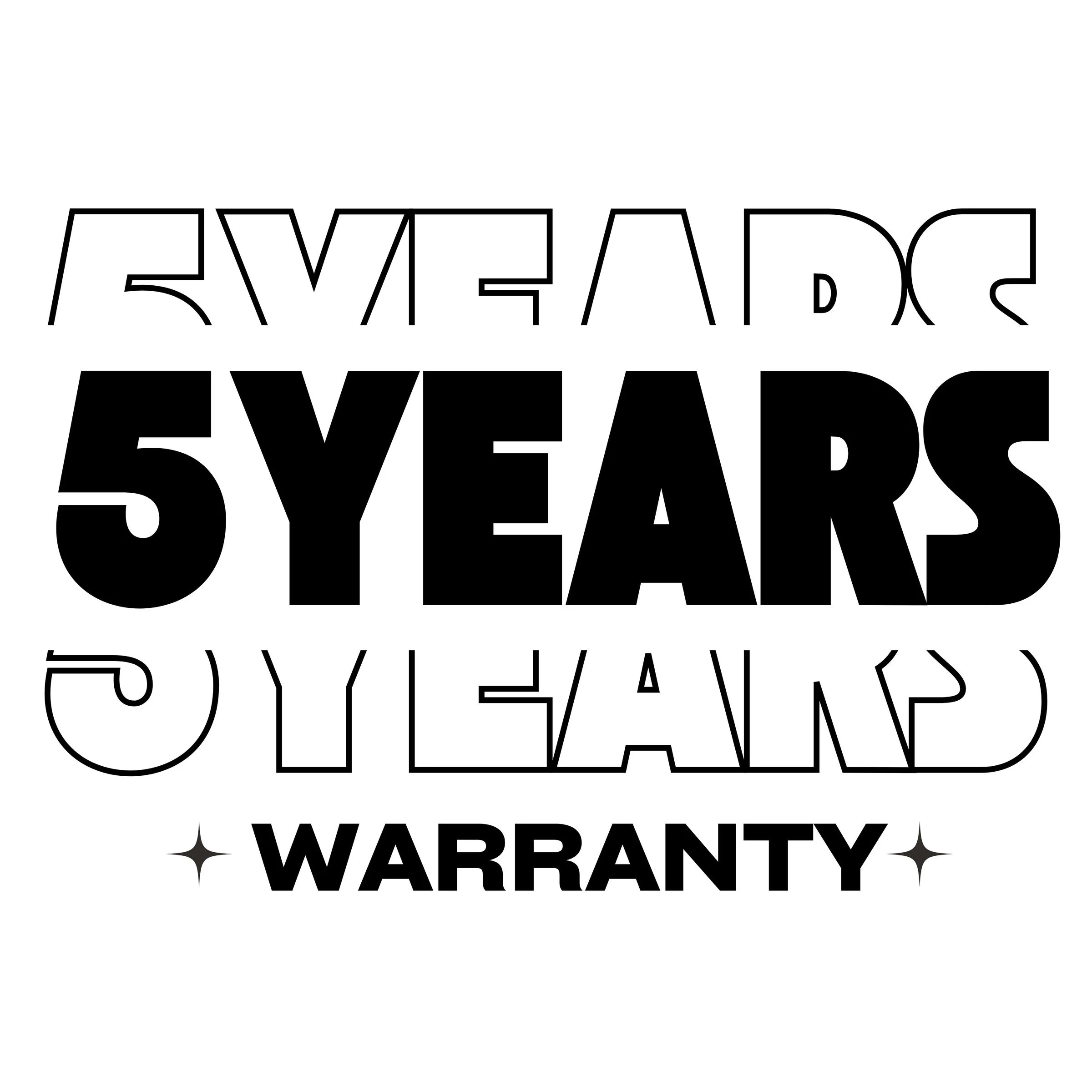 Five-year warranty