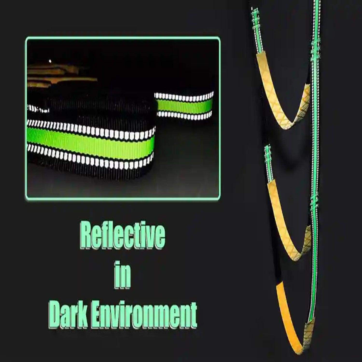 Reflective inflatable boat boarding ladder with high-visibility safety straps