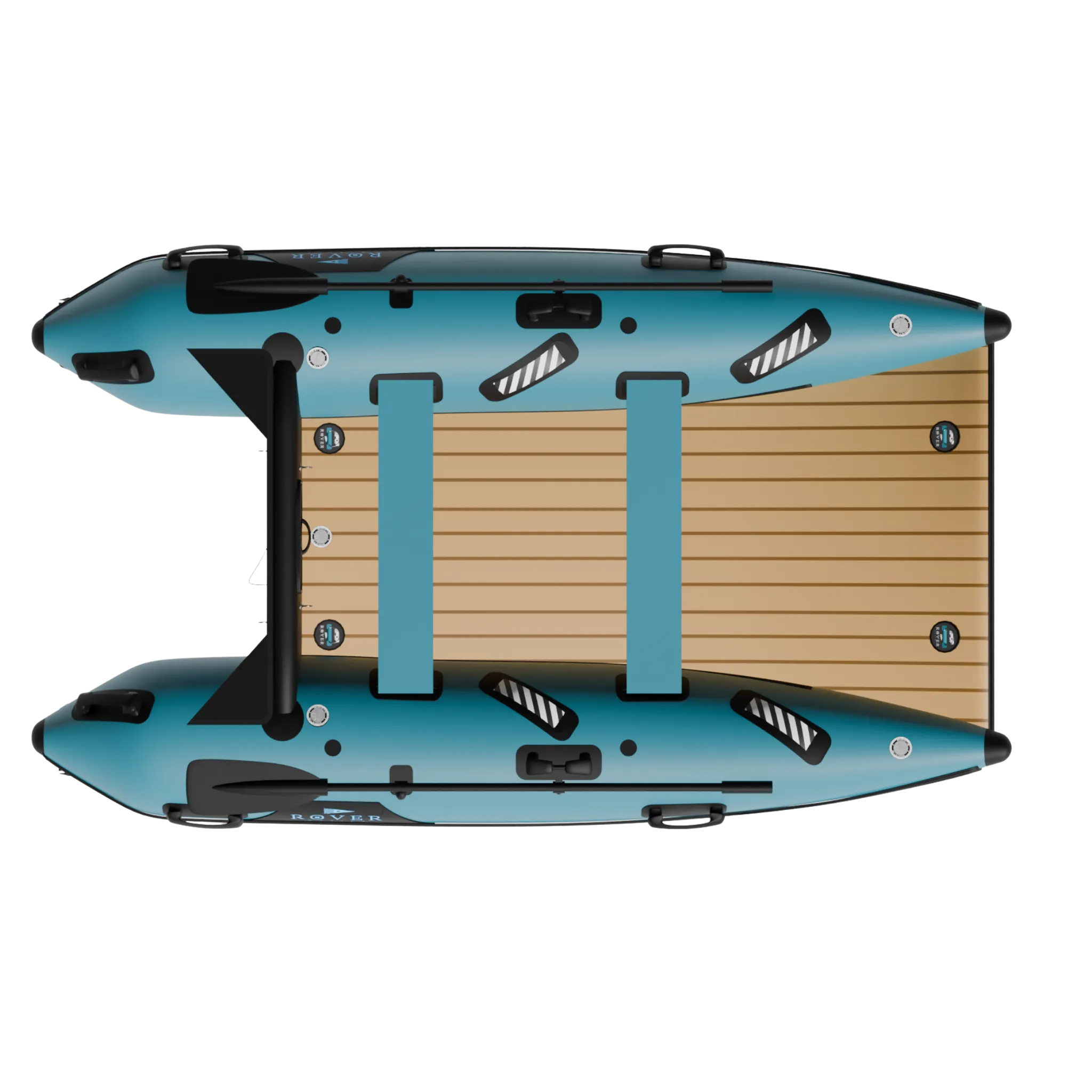 Top view of Rover Marine Battle Cat inflatable catamaran