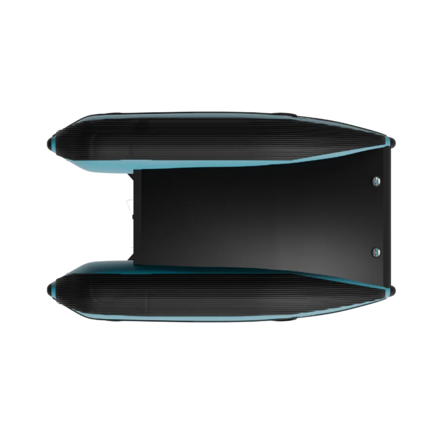 Underside view of the Rover Marine Battle Cat inflatable boat showcasing the hull design.
